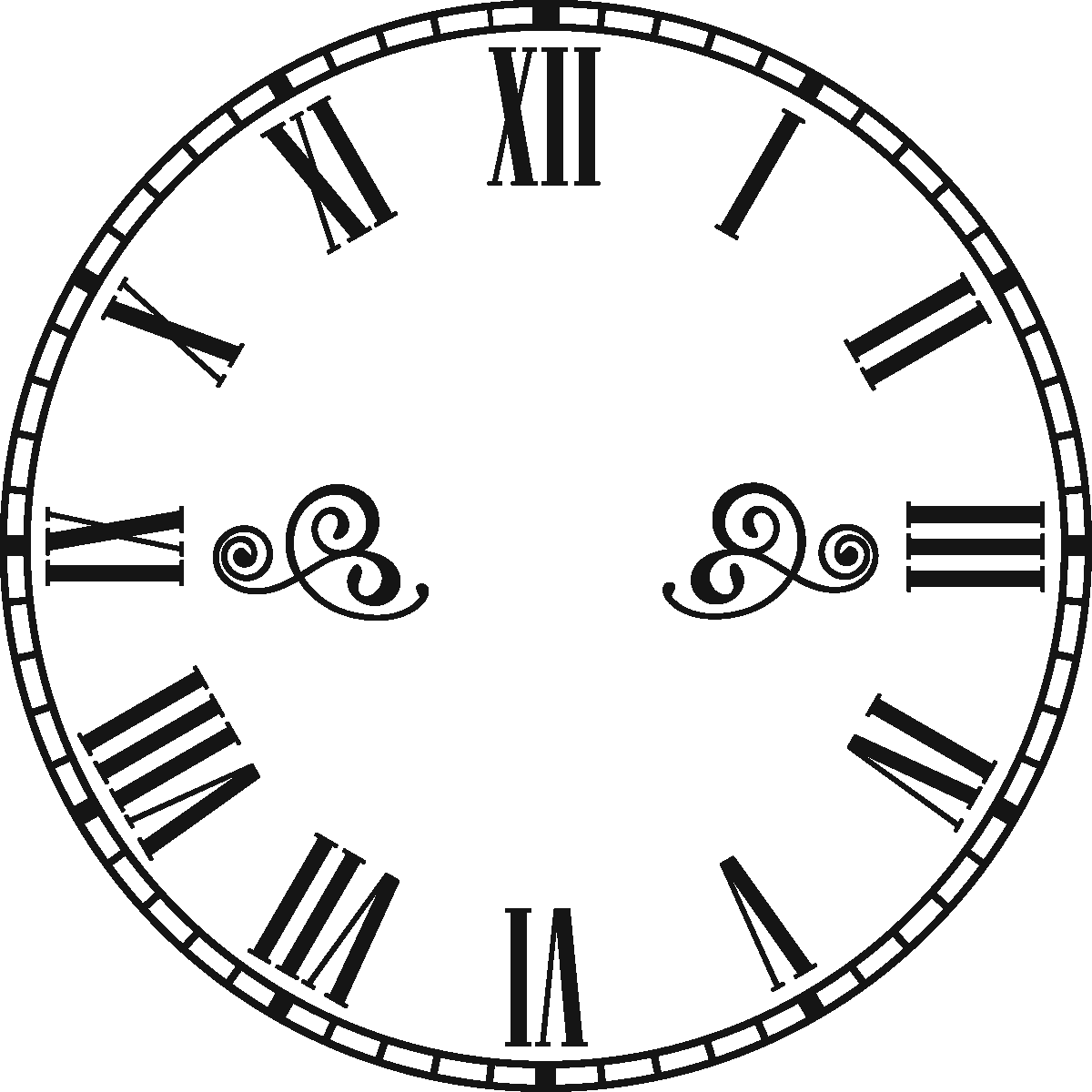 Wooden Wall Clock PNG Image