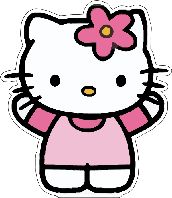 hello kitty con globos clipart