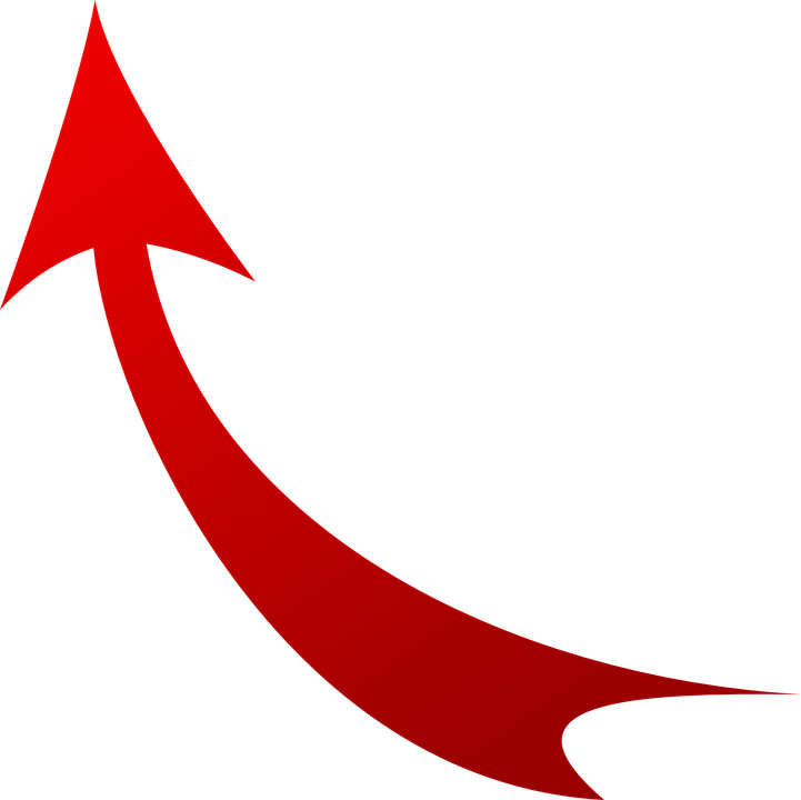 Red Arrow Curved Downright - Red Arrow Gifs, HD Png Download - vhv in 2023